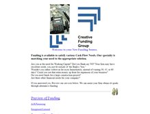 Tablet Screenshot of creative-funding.com